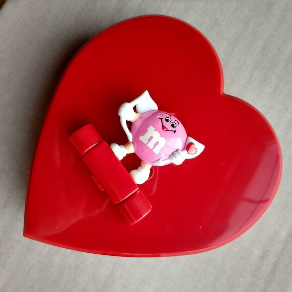 VTG 1991 M&M's Heart Shaped Box red pink cupid valentine's day music Mars, Inc - Picture 4 of 15